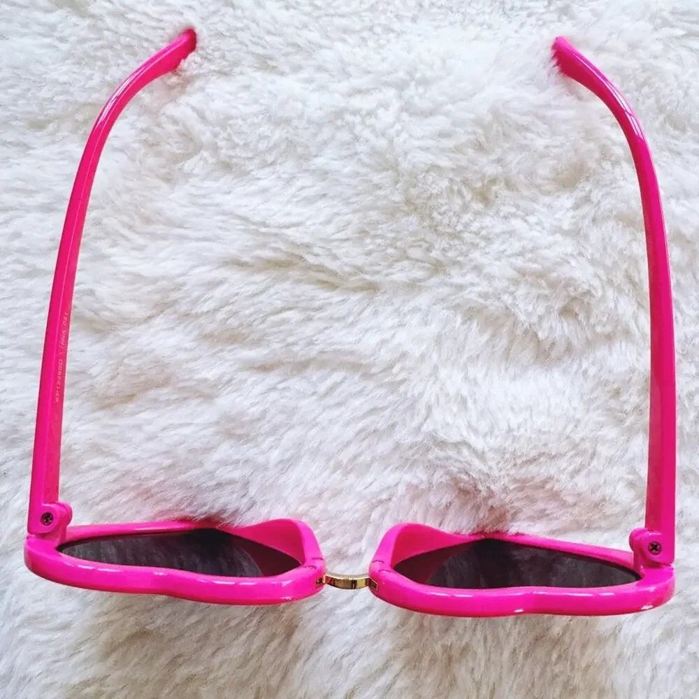 Pixie Pink Girl Heart-shape Sunglasses